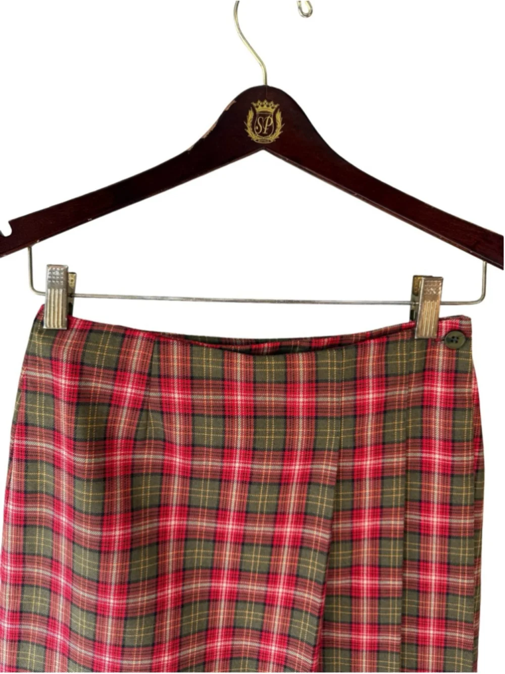 Accomplice Vintage Y2K Plaid Mini Skirt in Red and Green Size 3 Preppy 90s